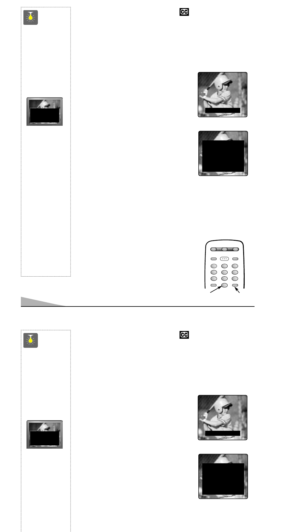 Transmisión captada, Closed-caption) | Sanyo AVM-3259G User Manual | Page 30 / 36