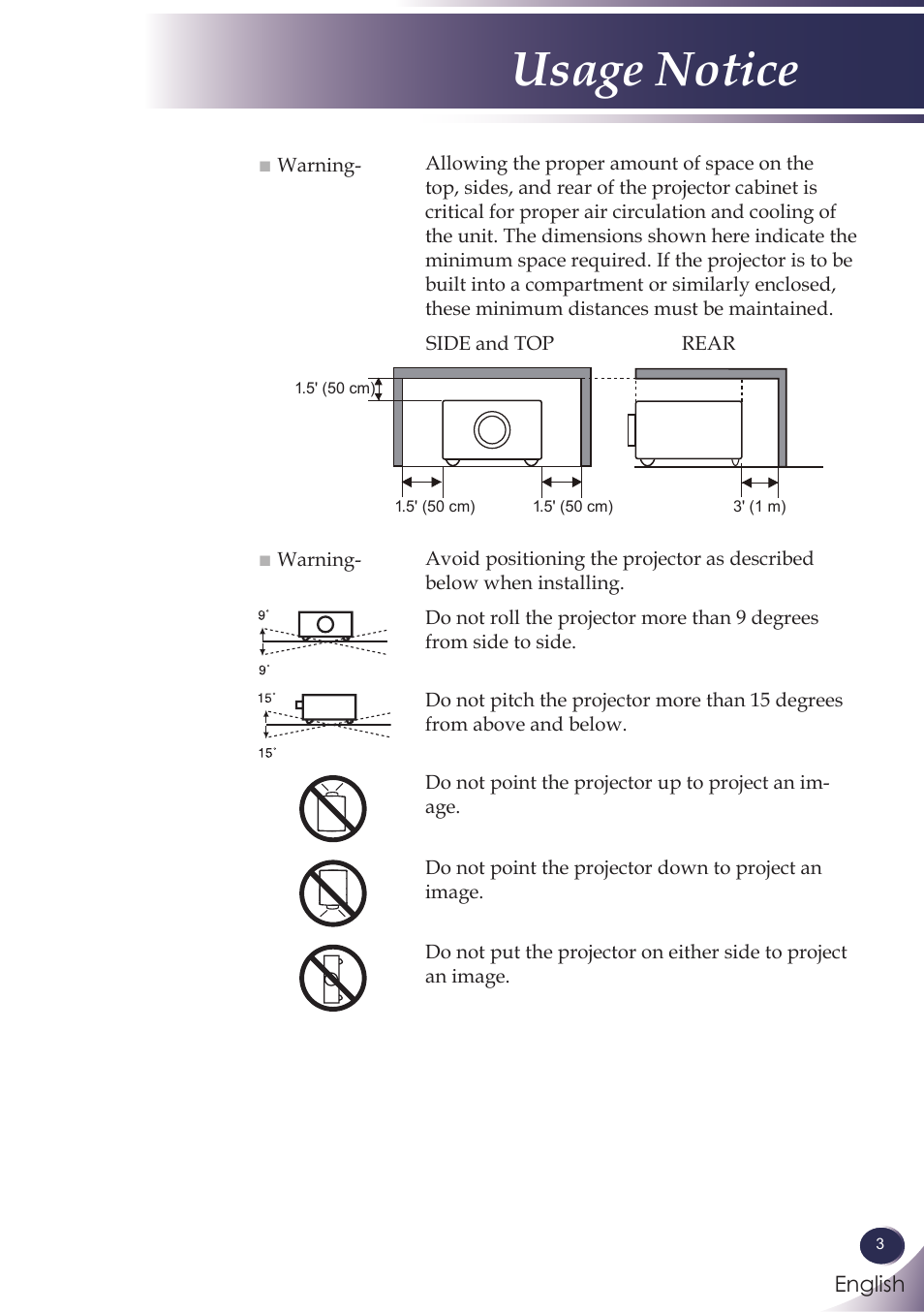 Usage notice | Sanyo PJLINK PDG-DXL100 User Manual | Page 4 / 63