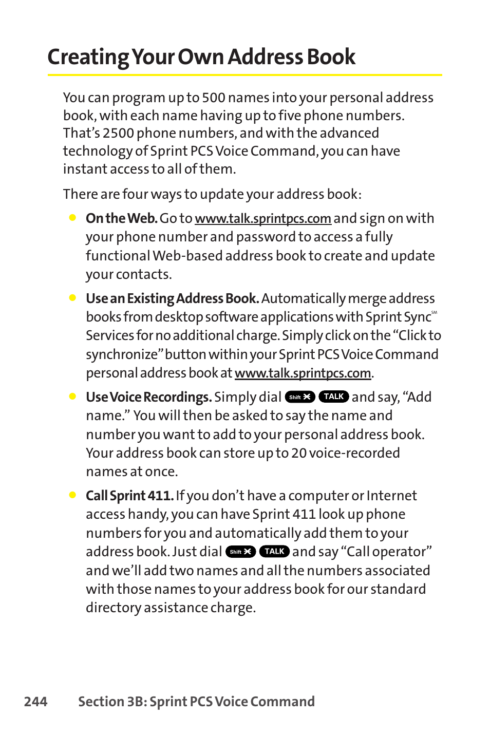 Creating your own address book | Sanyo SCP-8400 User Manual | Page 260 / 282