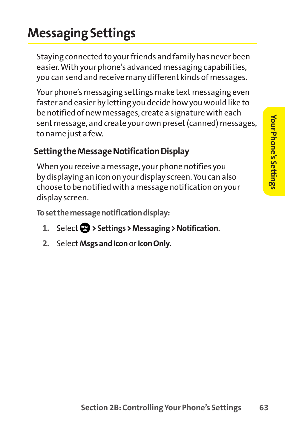 Messaging settings | Sanyo SCP-8400 User Manual | Page 79 / 282