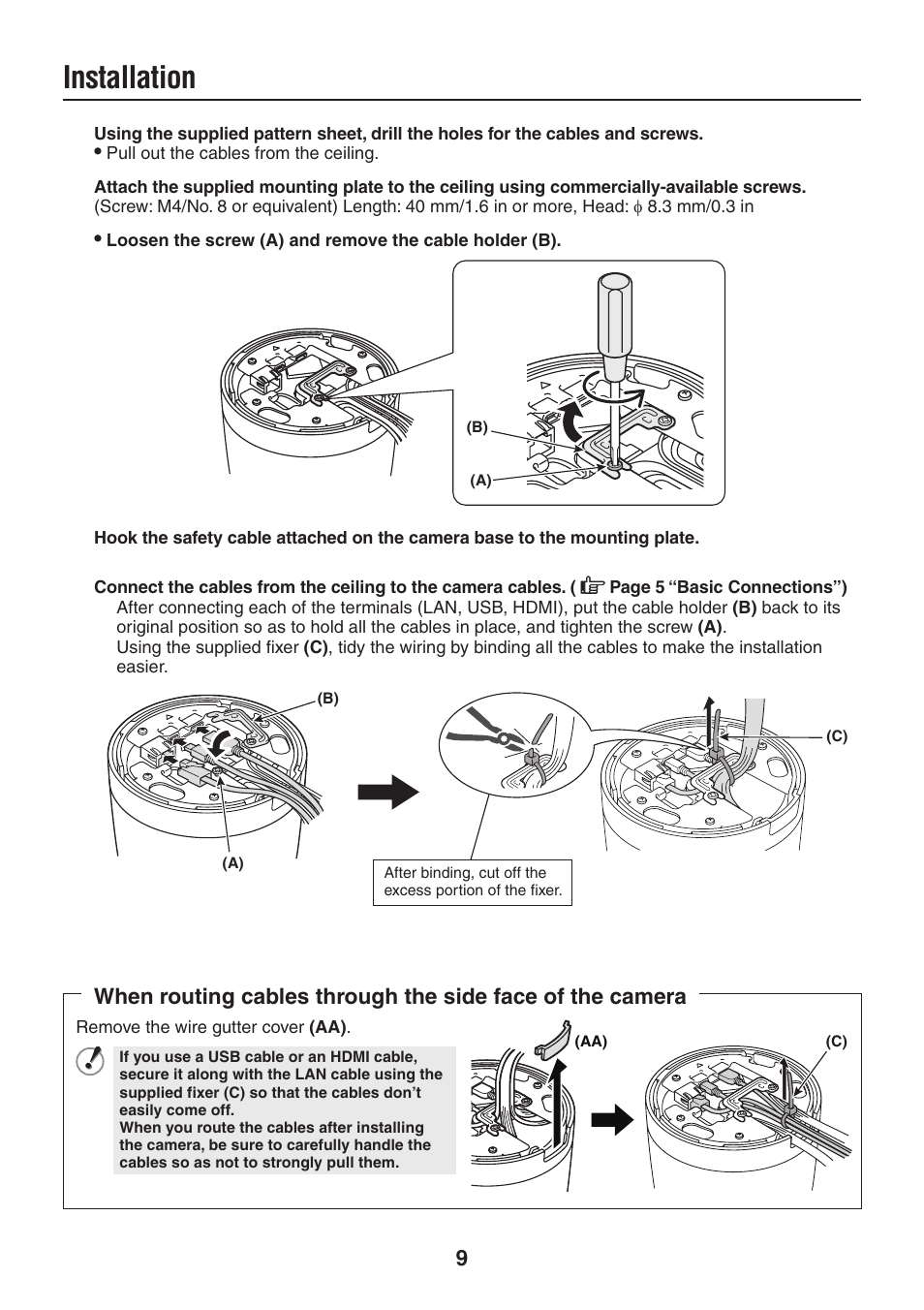 Installation | Sanyo MEGAPIXEL VCC-HD5400 User Manual | Page 10 / 17