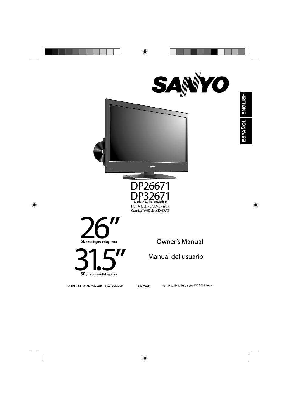 Sanyo DP32671 User Manual | 41 pages