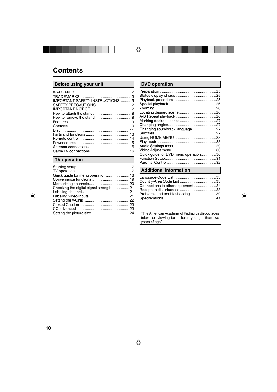 Sanyo DP32671 User Manual | Page 10 / 41