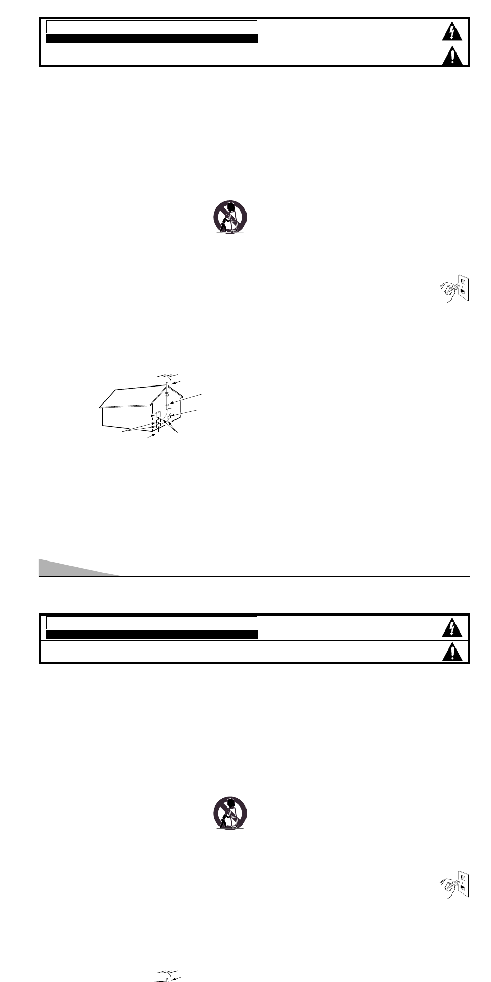 Importantes medidas de seguridad, 34 precaucion, Precaucion | Conectando la antena externa, Conectando el cordon de potencia, Limpieza, Servicio y reparación | Sanyo AVM-2550S User Manual | Page 34 / 48