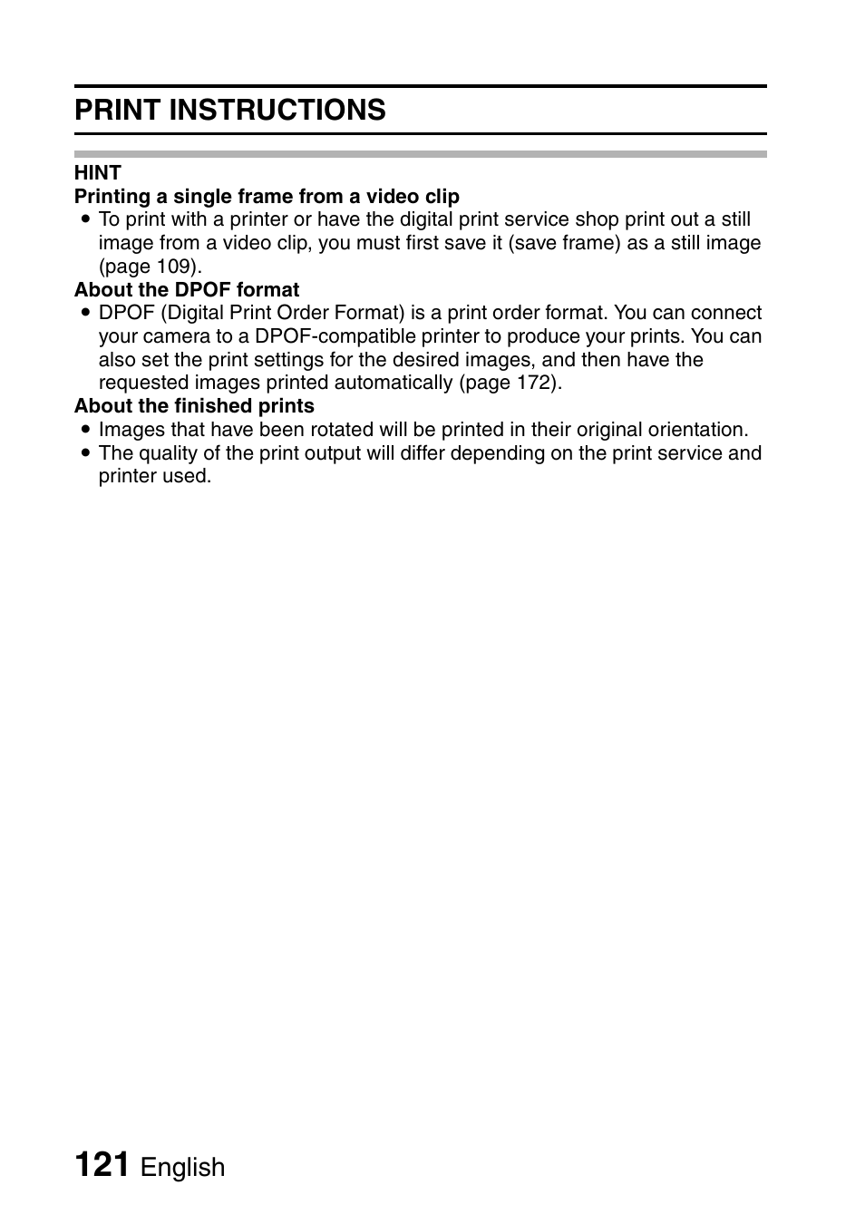 Print instructions, English | Sanyo Xacti VPC-HD2 User Manual | Page 135 / 227