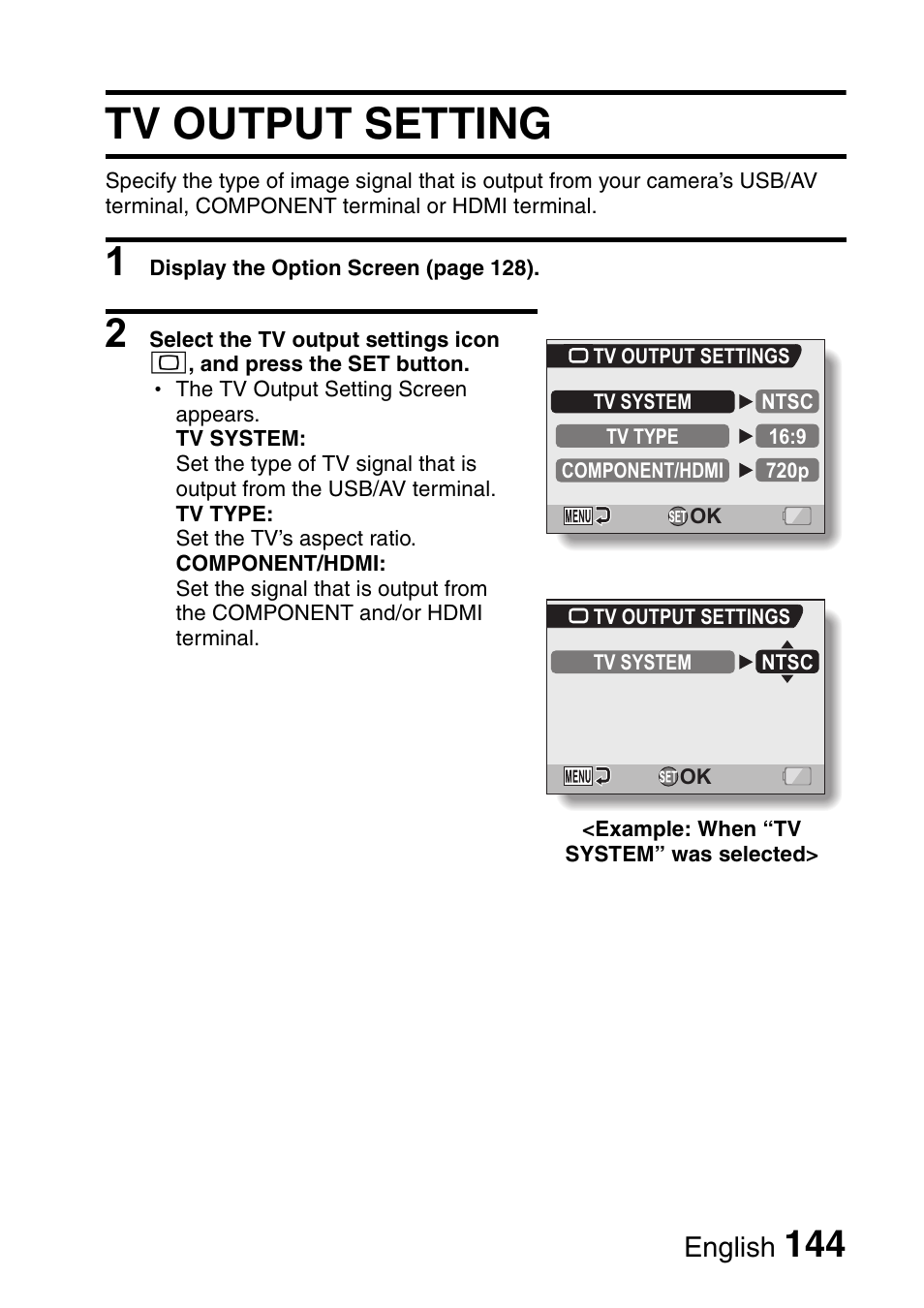 Tv output setting, English | Sanyo Xacti VPC-HD2 User Manual | Page 158 / 227