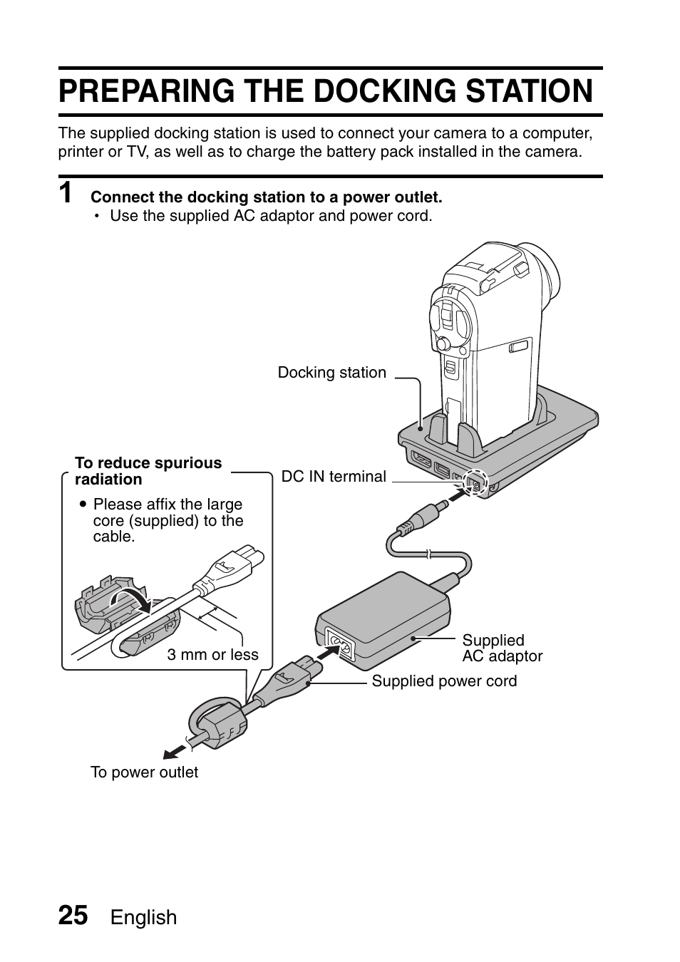 Preparing the docking station | Sanyo Xacti VPC-HD2 User Manual | Page 39 / 227