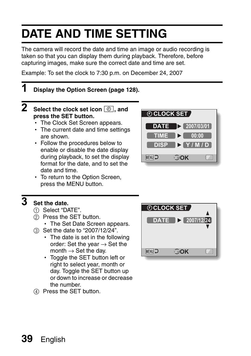 Date and time setting, English | Sanyo Xacti VPC-HD2 User Manual | Page 53 / 227