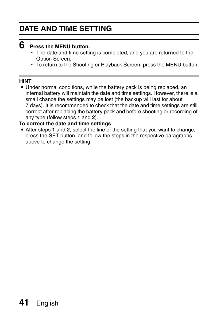 Date and time setting | Sanyo Xacti VPC-HD2 User Manual | Page 55 / 227