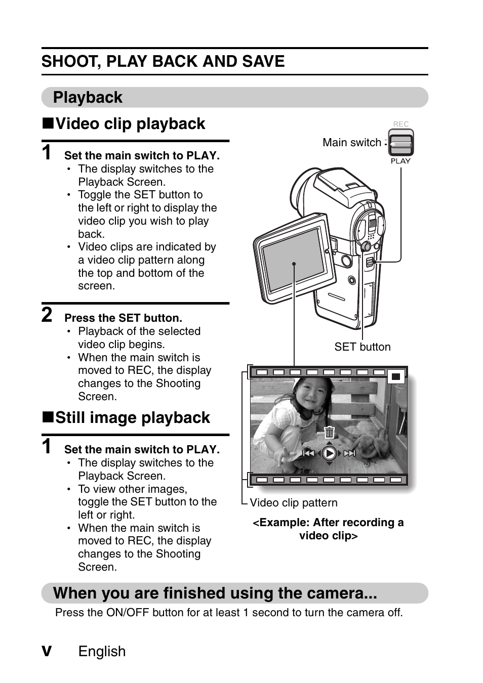 K still image playback, When you are finished using the camera | Sanyo Xacti VPC-HD2 User Manual | Page 6 / 227