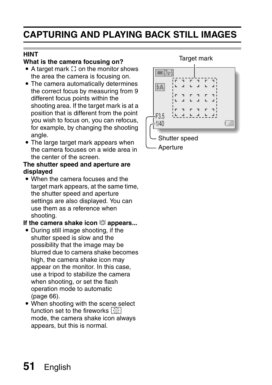 Capturing and playing back still images, English | Sanyo Xacti VPC-HD2 User Manual | Page 65 / 227