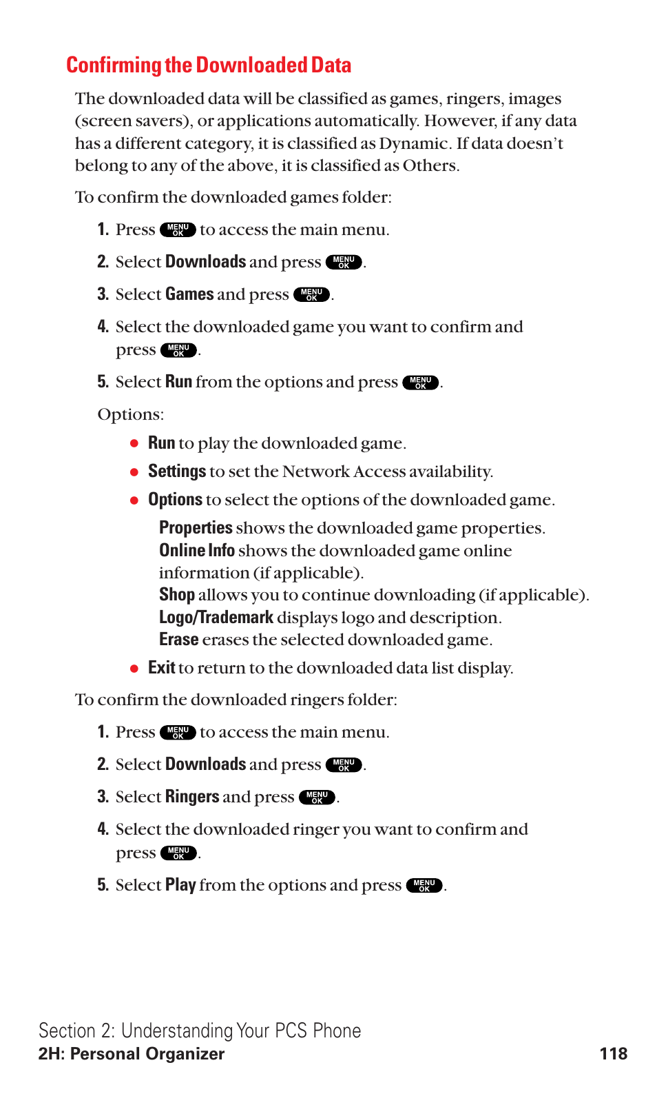 Confirming the downloaded data | Sanyo VM4500 User Manual | Page 130 / 244
