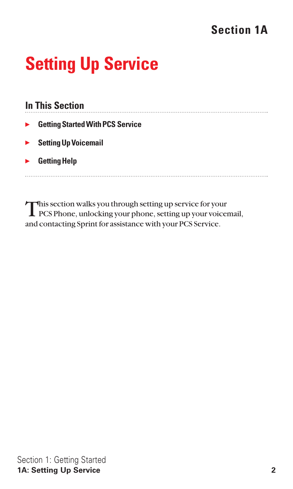1a. setting up service, Setting up service | Sanyo VM4500 User Manual | Page 14 / 244