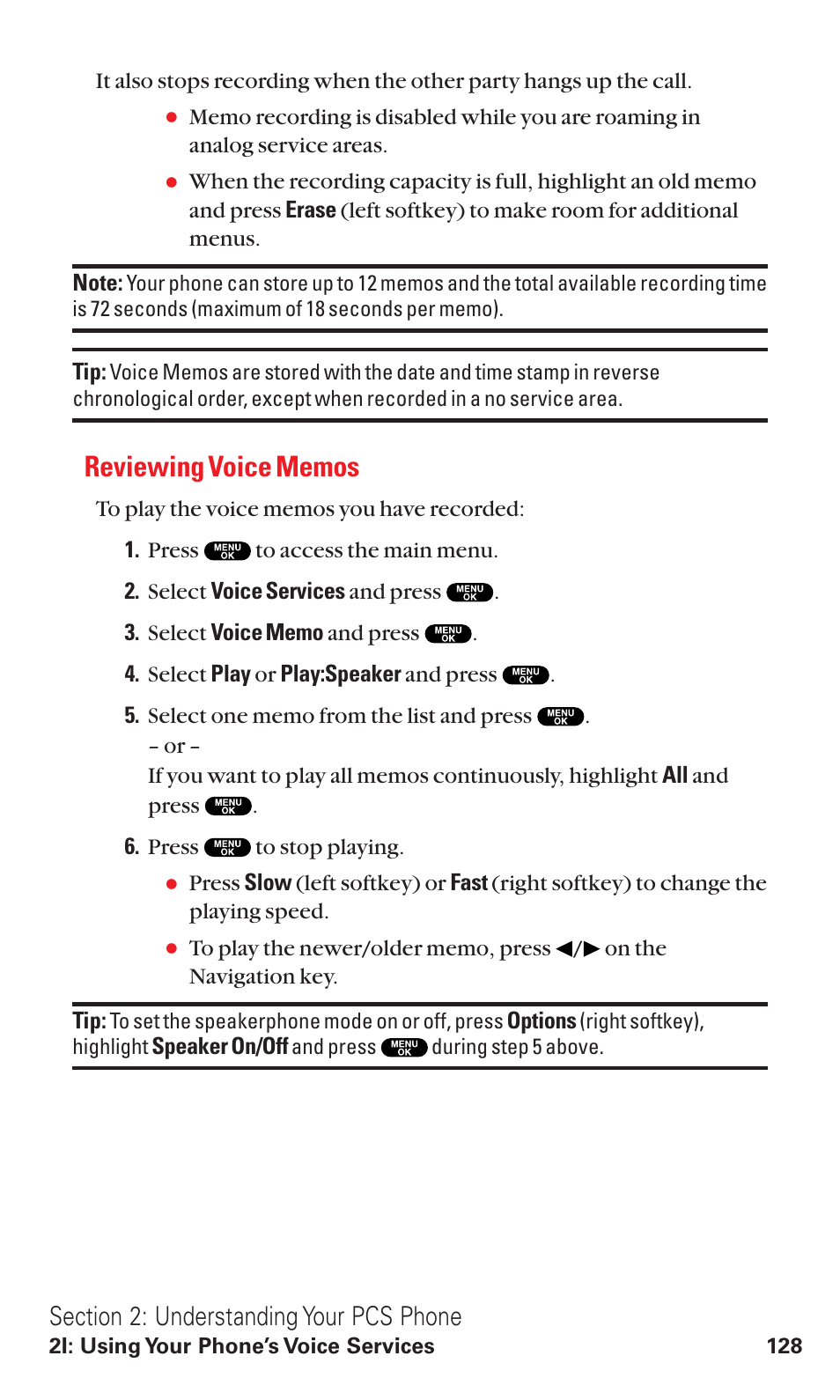 Reviewing voice memos | Sanyo VM4500 User Manual | Page 140 / 244