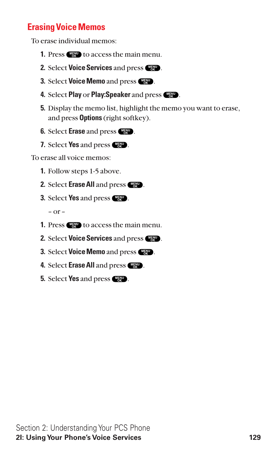 Erasing voice memos | Sanyo VM4500 User Manual | Page 141 / 244