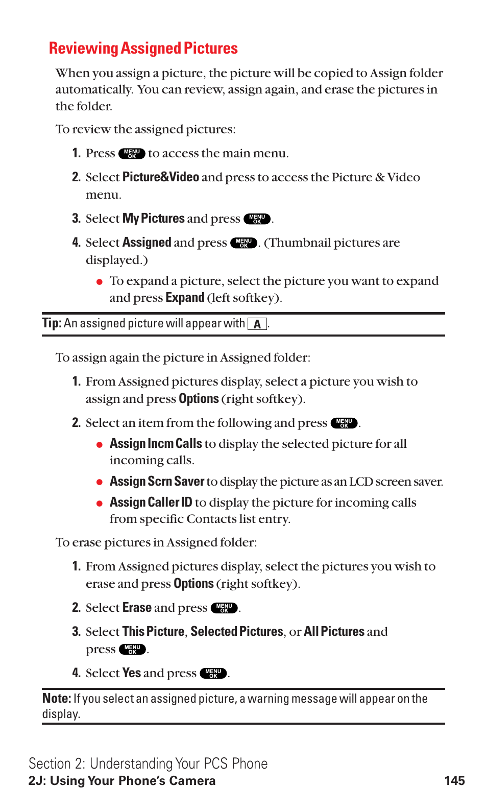 Reviewing assigned pictures | Sanyo VM4500 User Manual | Page 157 / 244