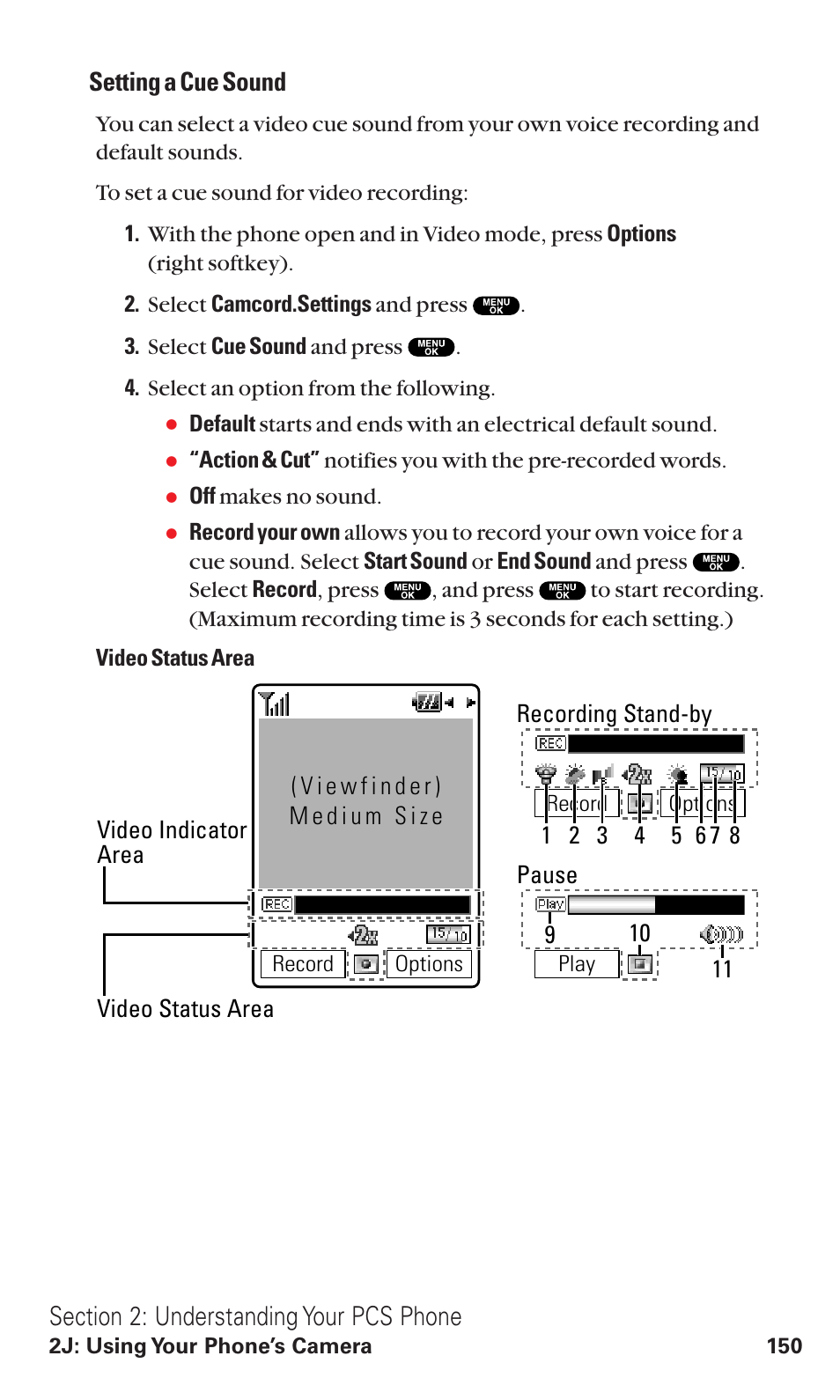 Setting a cue sound | Sanyo VM4500 User Manual | Page 162 / 244