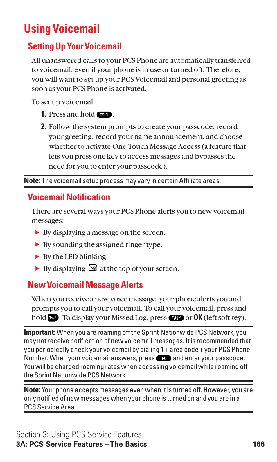 Using voicemail, Setting up your voicemail, Voicemail notification | New voicemail message alerts | Sanyo VM4500 User Manual | Page 178 / 244