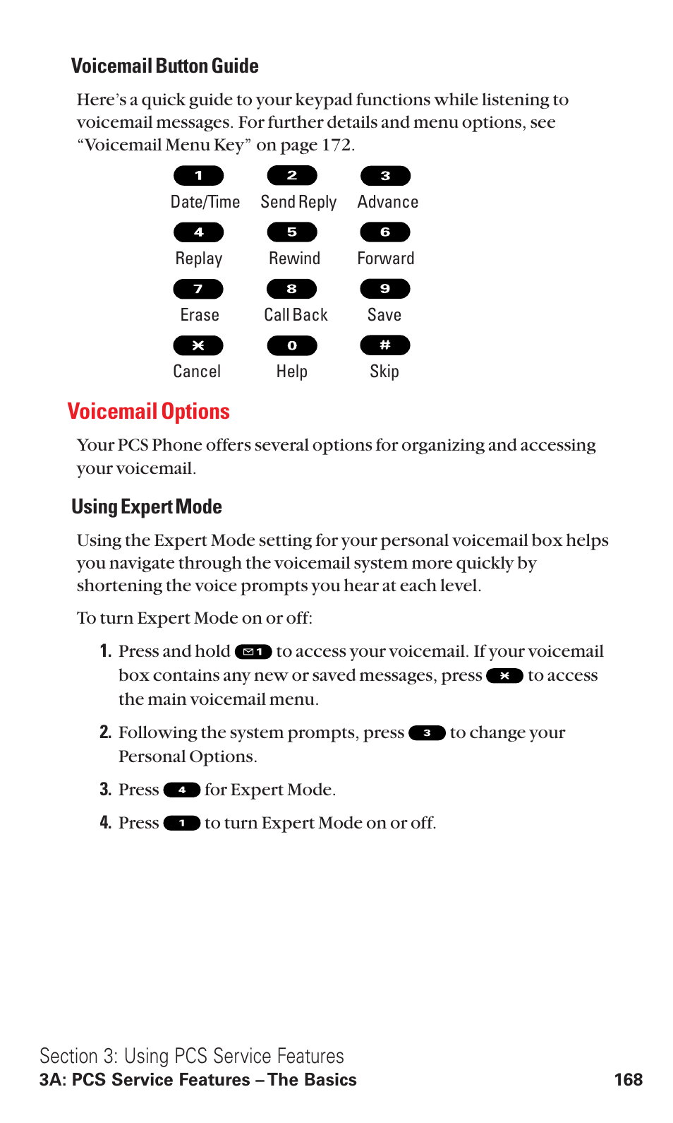 Voicemail options | Sanyo VM4500 User Manual | Page 180 / 244