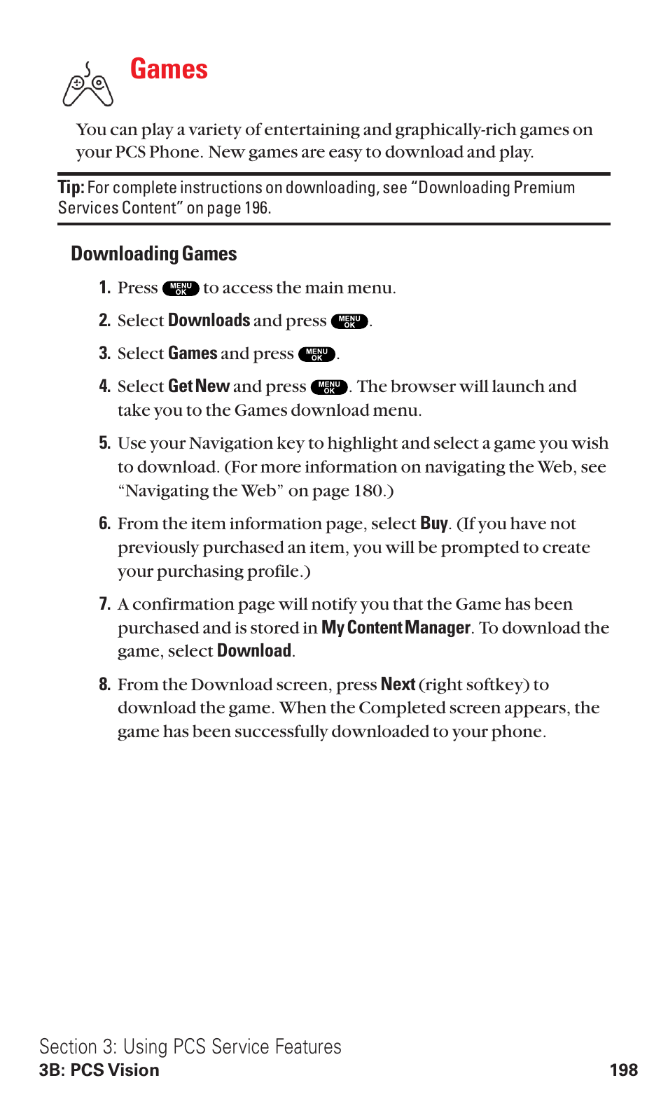 Games | Sanyo VM4500 User Manual | Page 210 / 244