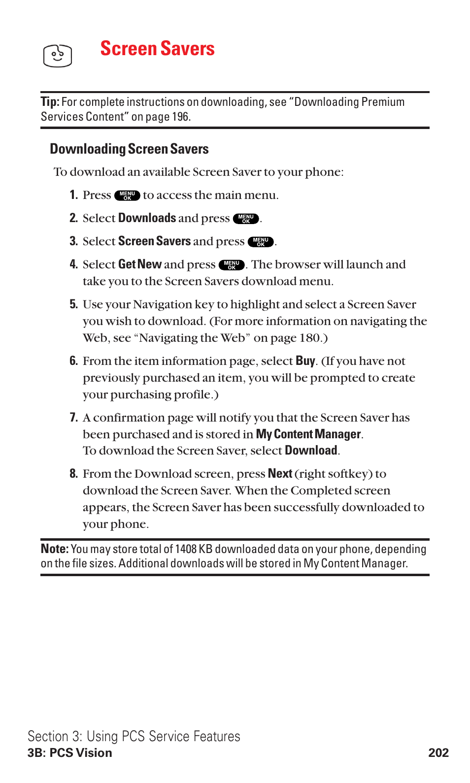 Screen savers | Sanyo VM4500 User Manual | Page 214 / 244