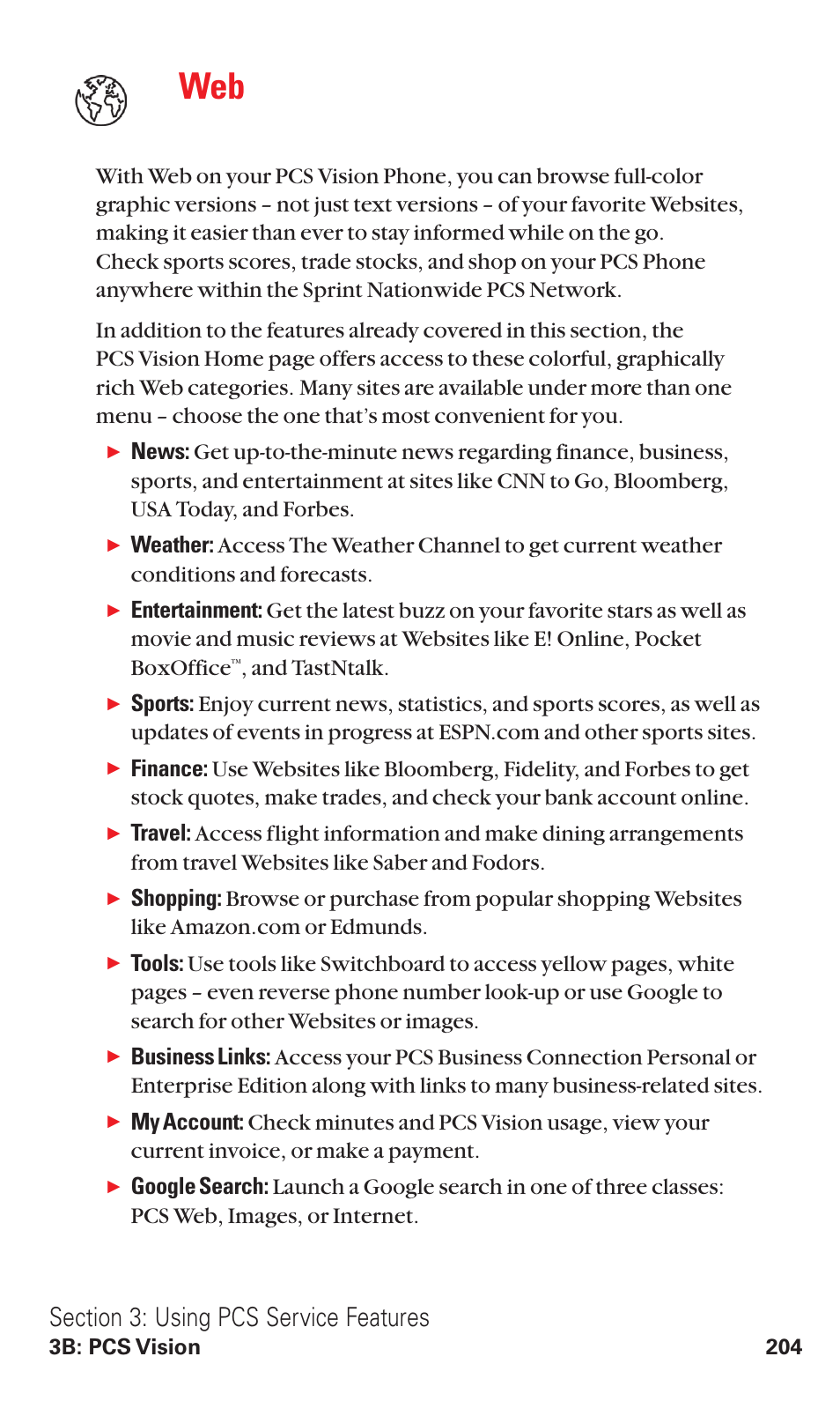 And tastntalk, 3b: pcs vision 204 | Sanyo VM4500 User Manual | Page 216 / 244