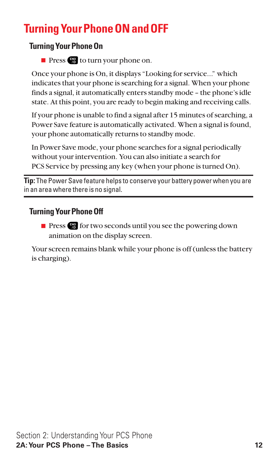 Turning your phone on and off | Sanyo VM4500 User Manual | Page 24 / 244