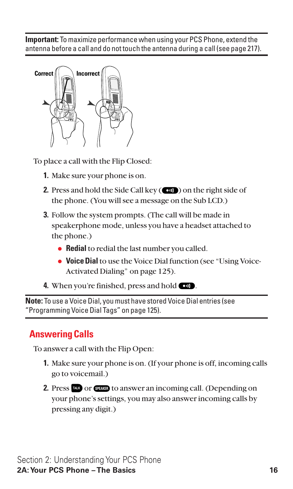 Answering calls | Sanyo VM4500 User Manual | Page 28 / 244