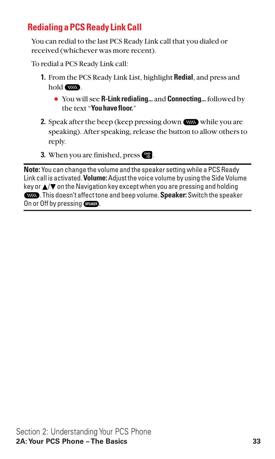Redialing a pcs ready link call | Sanyo VM4500 User Manual | Page 45 / 244