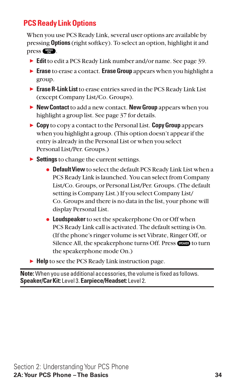 Pcs ready link options | Sanyo VM4500 User Manual | Page 46 / 244