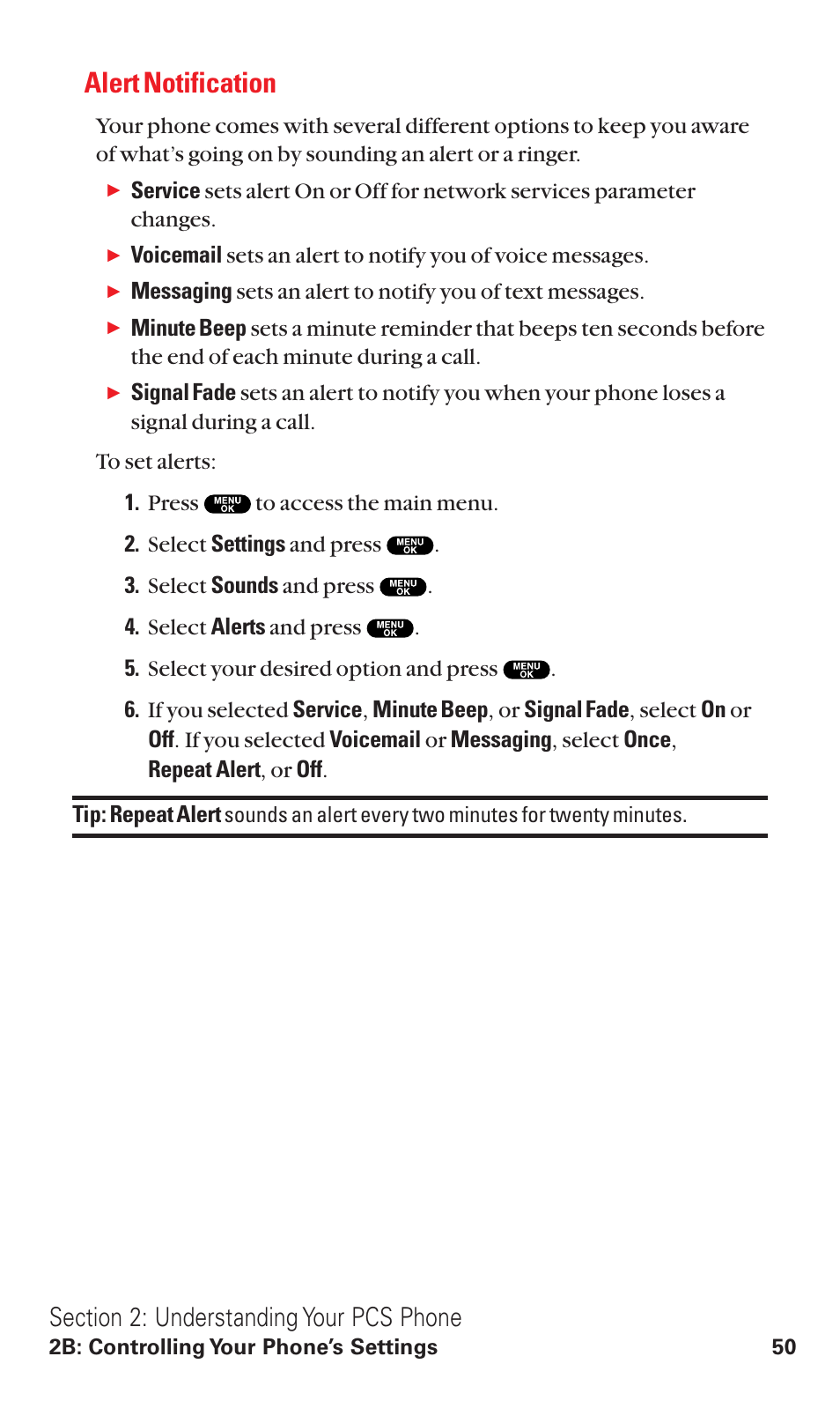Alert notification | Sanyo VM4500 User Manual | Page 62 / 244