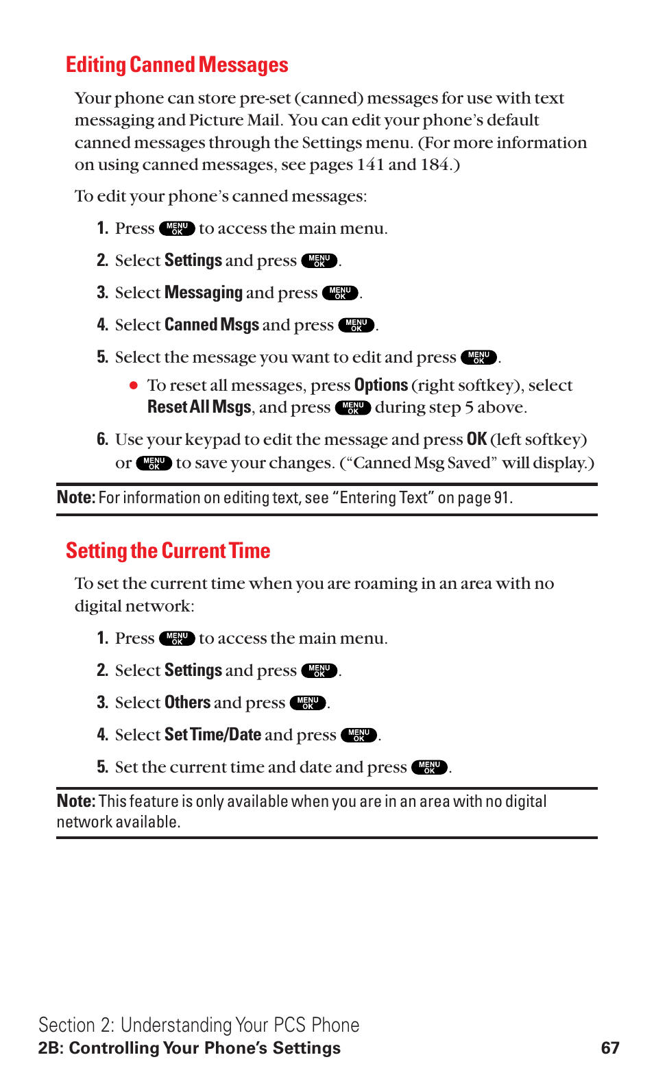 Editing canned messages, Setting the current time | Sanyo VM4500 User Manual | Page 79 / 244