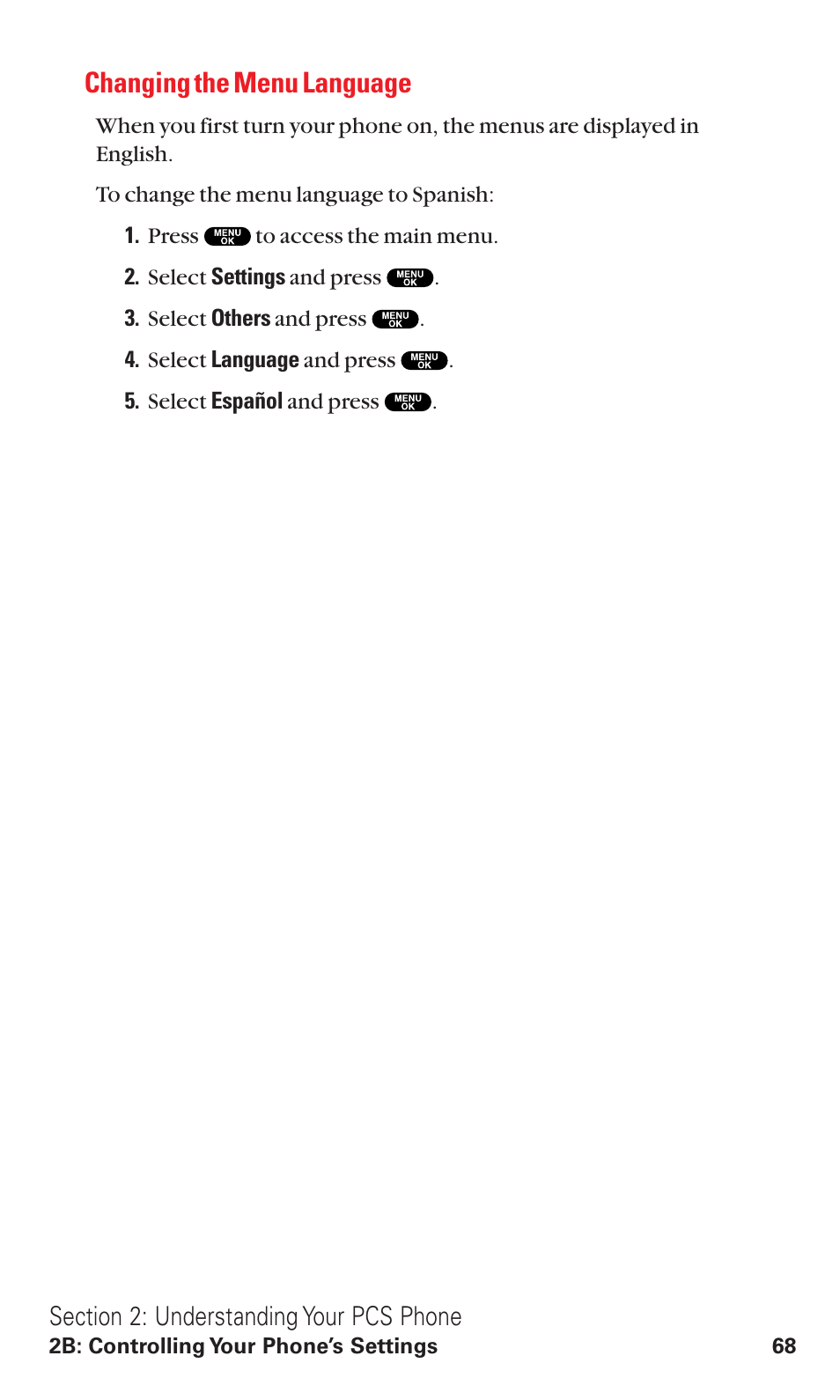 Changing the menu language | Sanyo VM4500 User Manual | Page 80 / 244