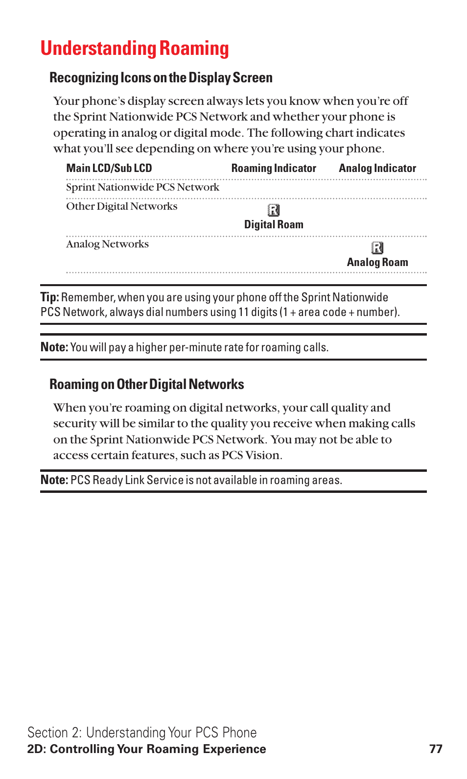 Understanding roaming | Sanyo VM4500 User Manual | Page 89 / 244