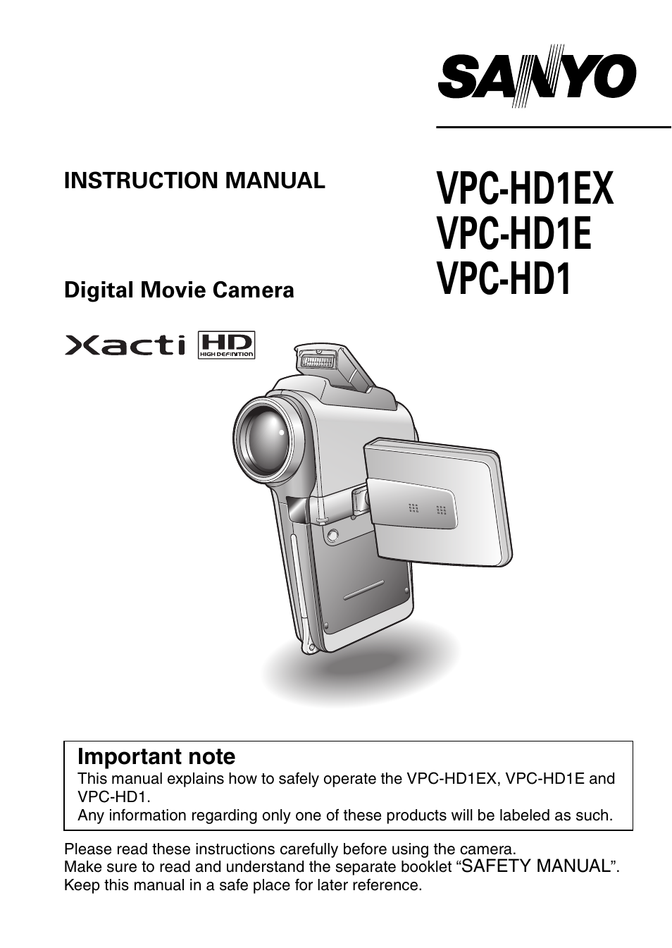 Sanyo VPC-HD1E User Manual | 200 pages