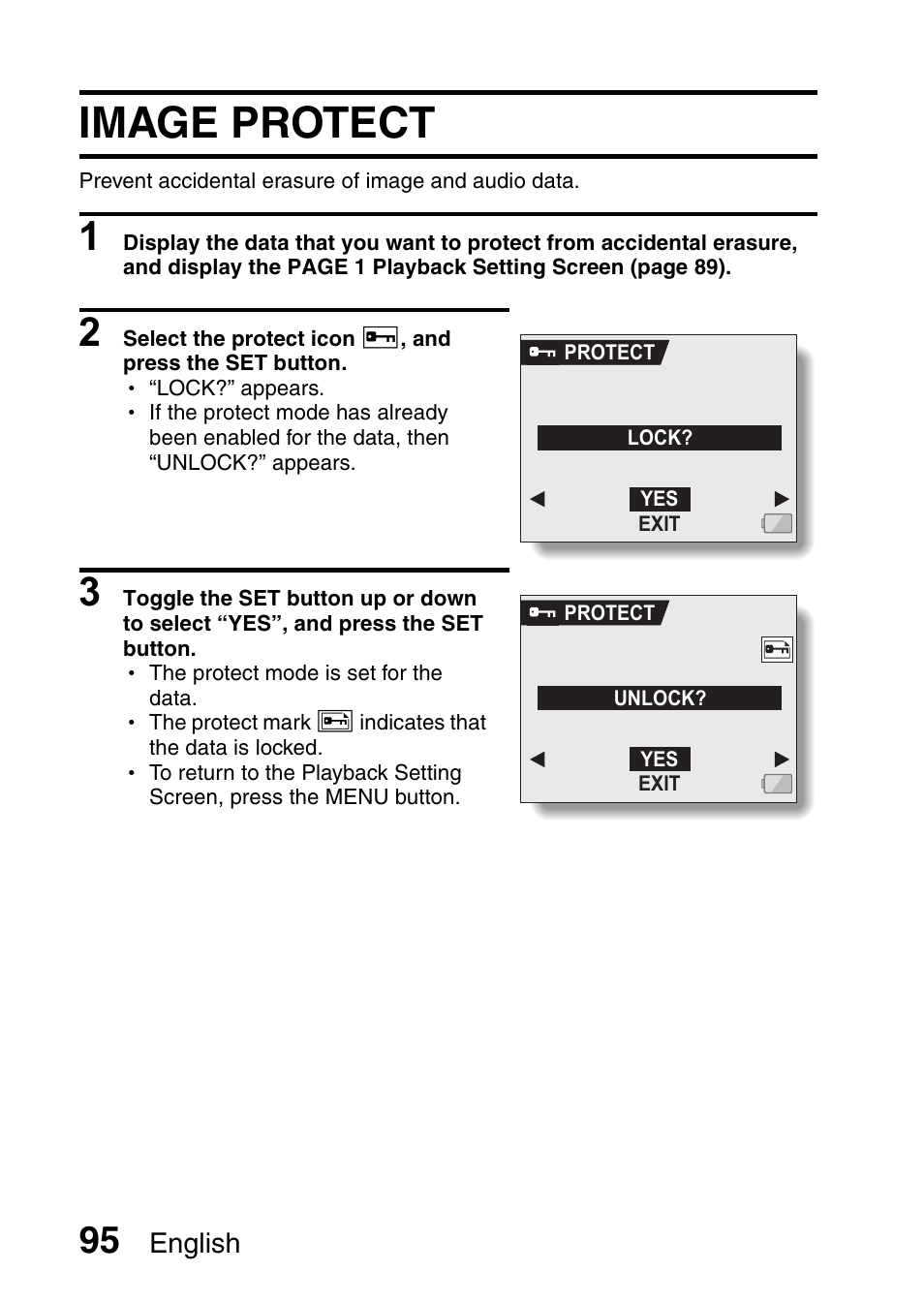 Image protect | Sanyo VPC-HD1E User Manual | Page 101 / 200