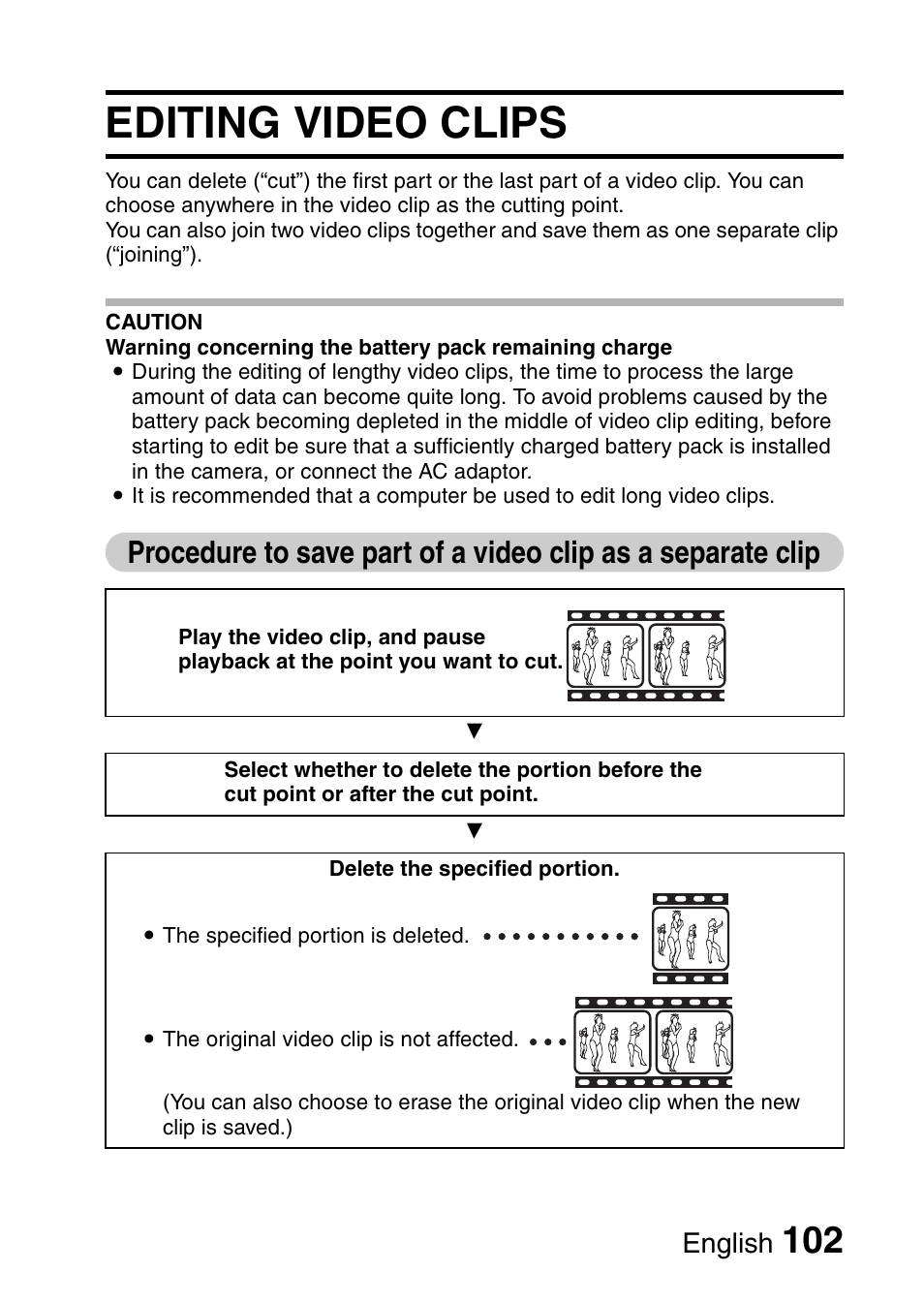 Editing video clips, English | Sanyo VPC-HD1E User Manual | Page 108 / 200