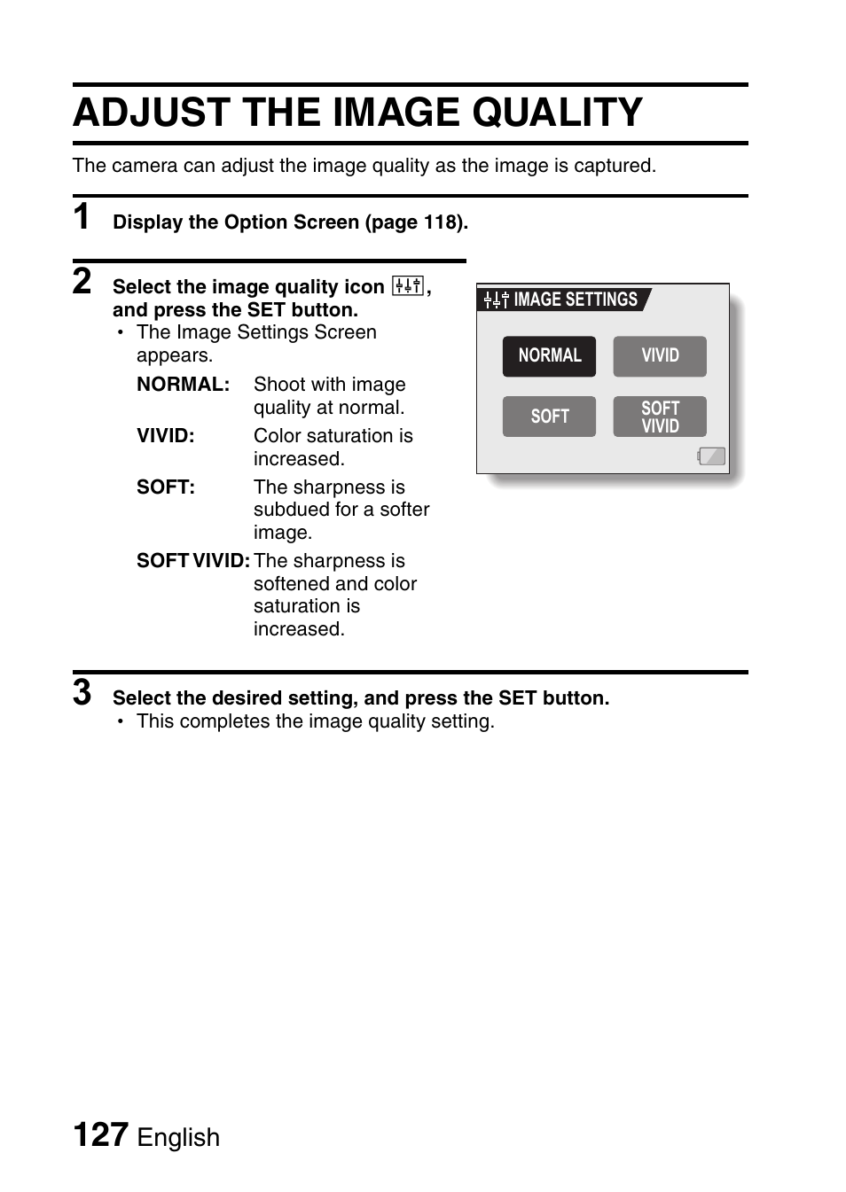 Adjust the image quality | Sanyo VPC-HD1E User Manual | Page 133 / 200