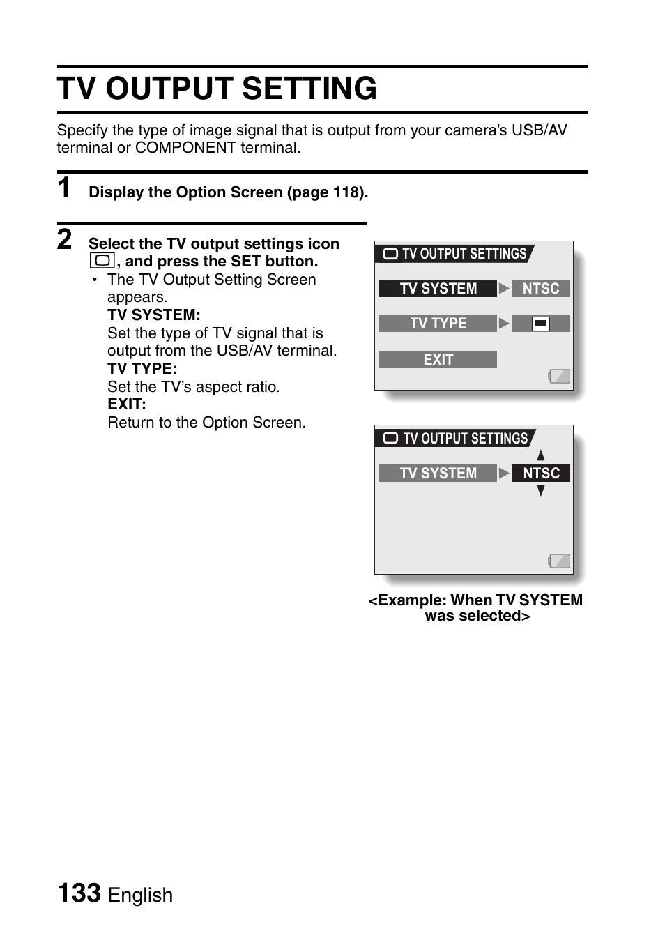 Tv output setting | Sanyo VPC-HD1E User Manual | Page 139 / 200