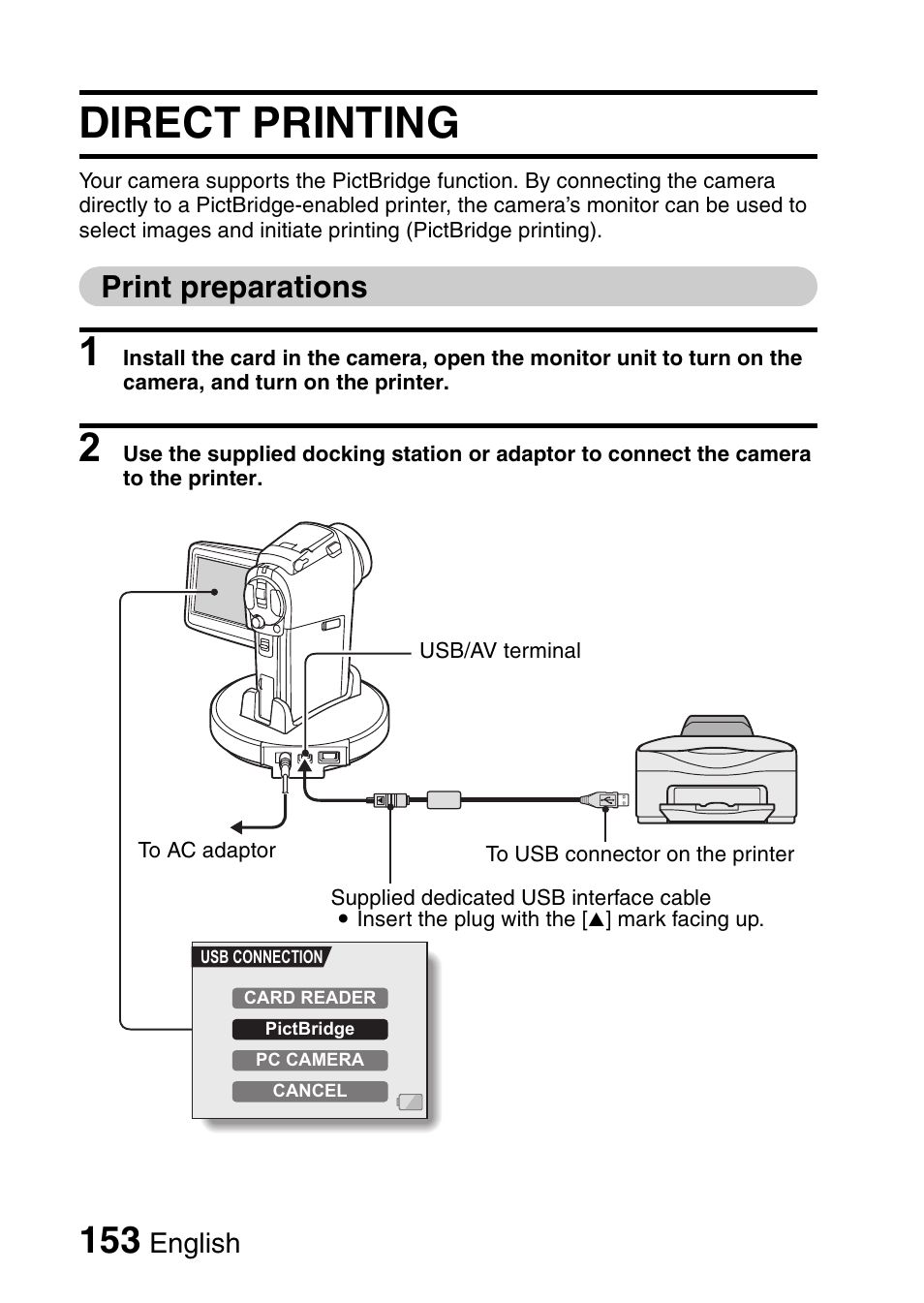 Direct printing, Print preparations | Sanyo VPC-HD1E User Manual | Page 159 / 200