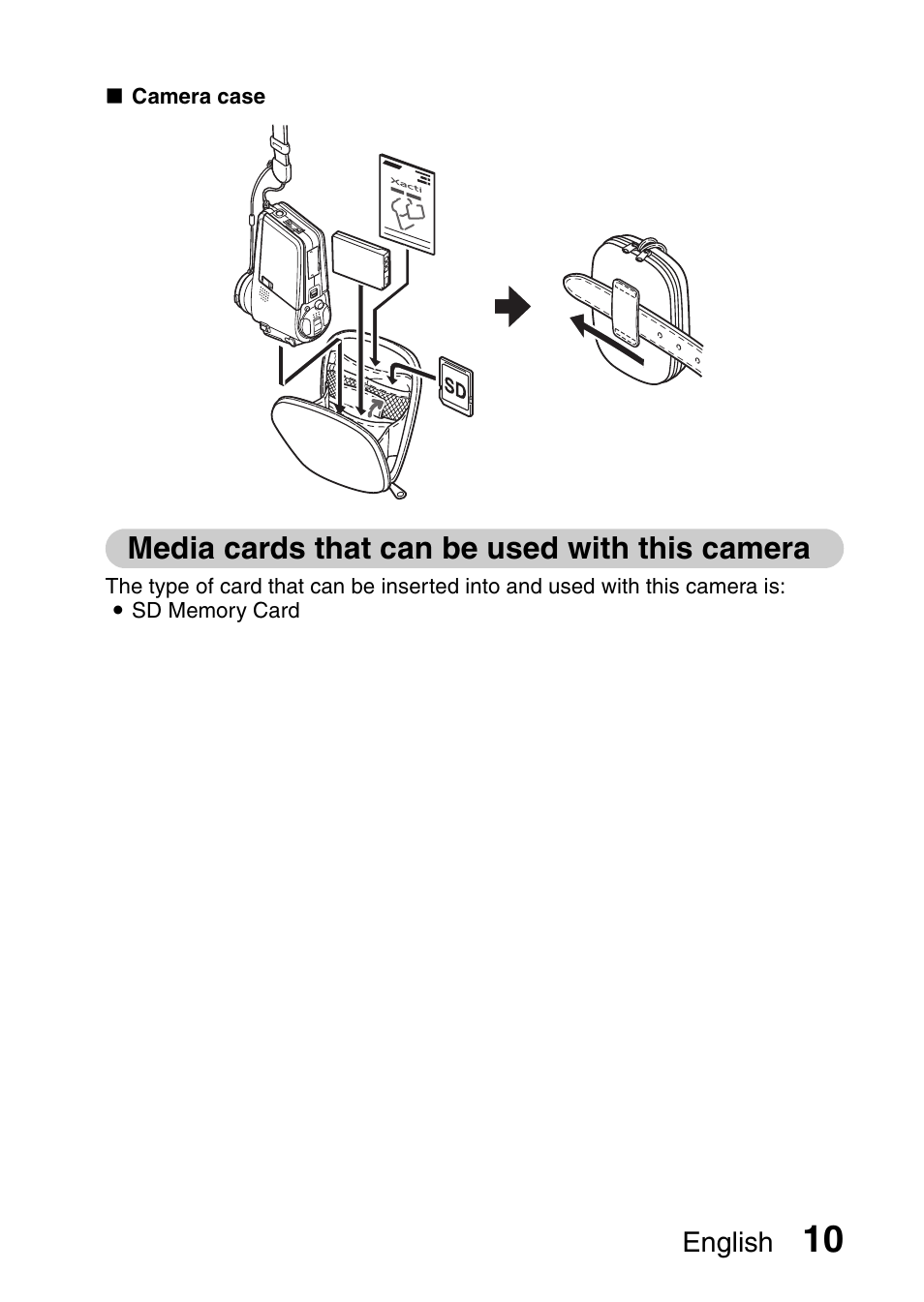 Media cards that can be used with this camera | Sanyo VPC-HD1E User Manual | Page 16 / 200