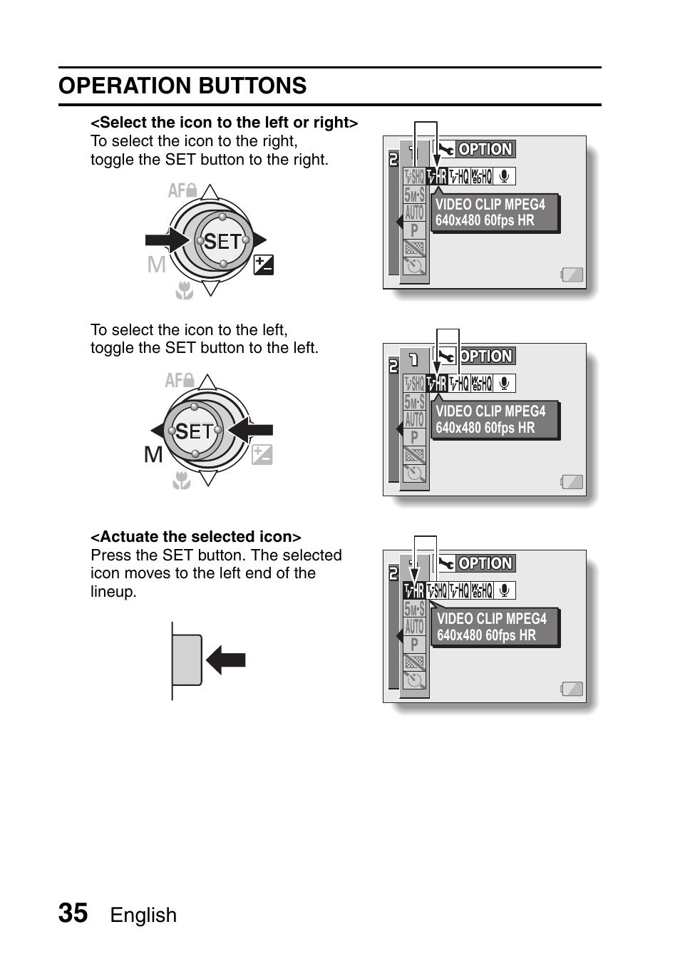 Operation buttons | Sanyo VPC-HD1E User Manual | Page 41 / 200