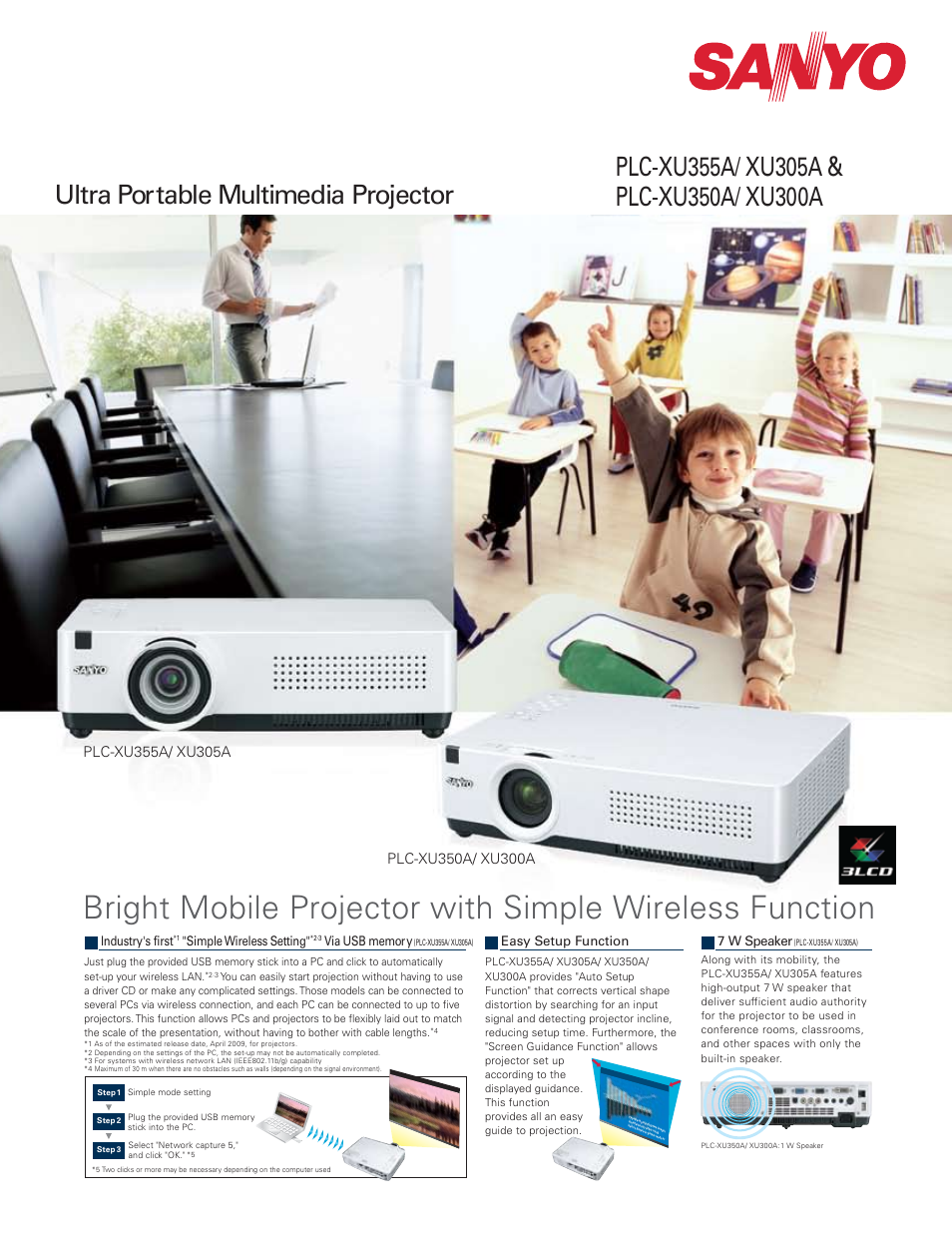 Sanyo XU300A User Manual | 2 pages
