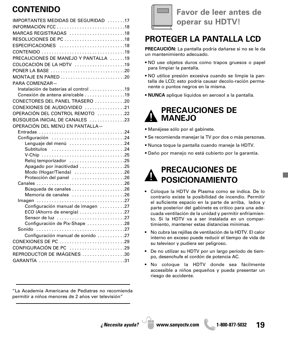 Sanyo DP50741 User Manual | Page 19 / 48