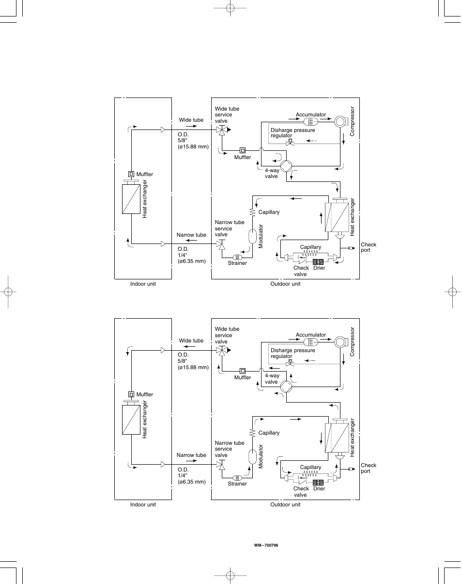 Refrigerant flow diagram | Sanyo KHS1822 User Manual | Page 13 / 17