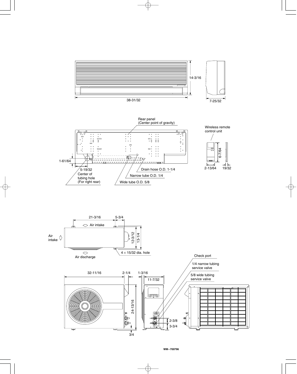 Dimensional data | Sanyo KHS1822 User Manual | Page 8 / 17