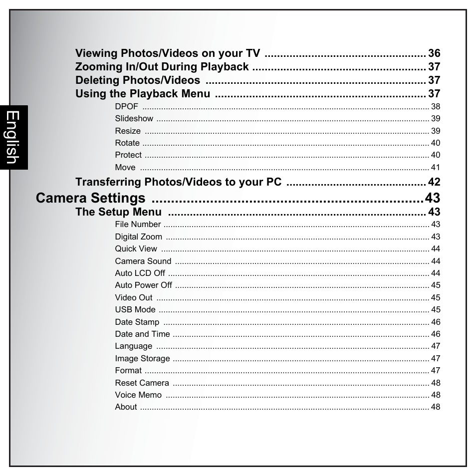 Eng lish | Sanyo VPC-E890 User Manual | Page 14 / 73