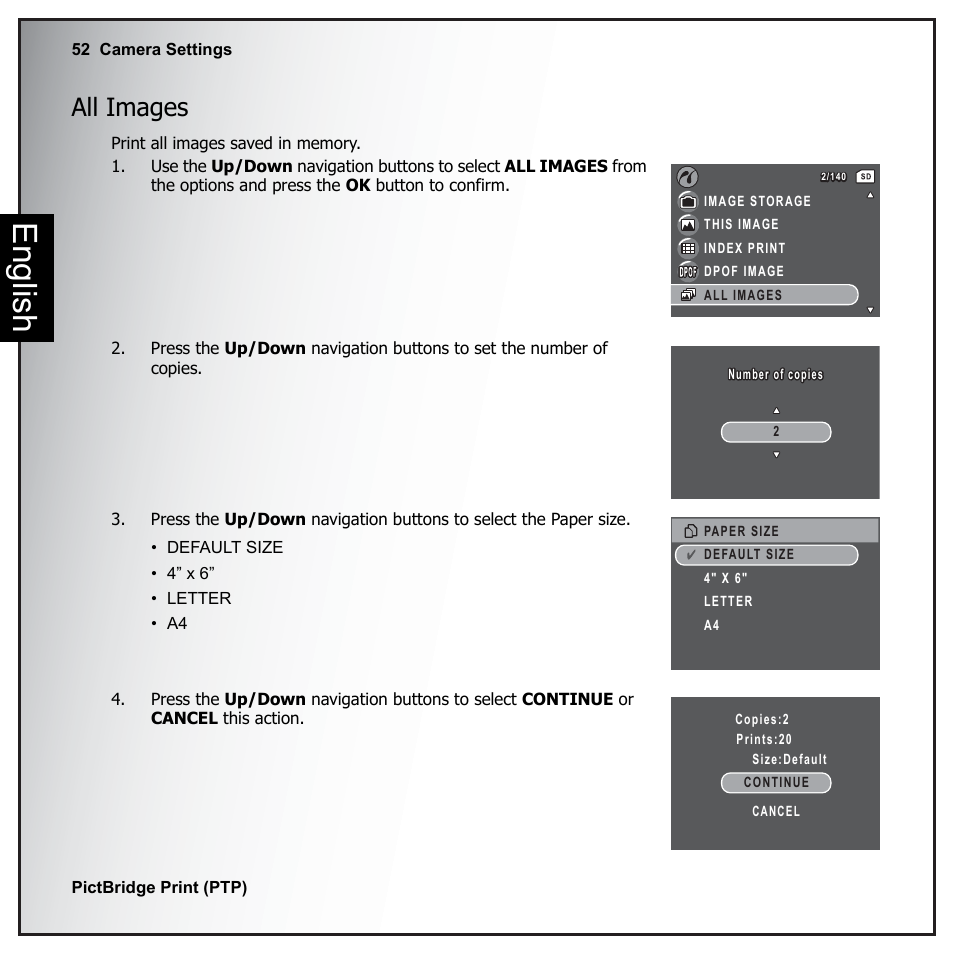 All images, English | Sanyo VPC-E890 User Manual | Page 68 / 73