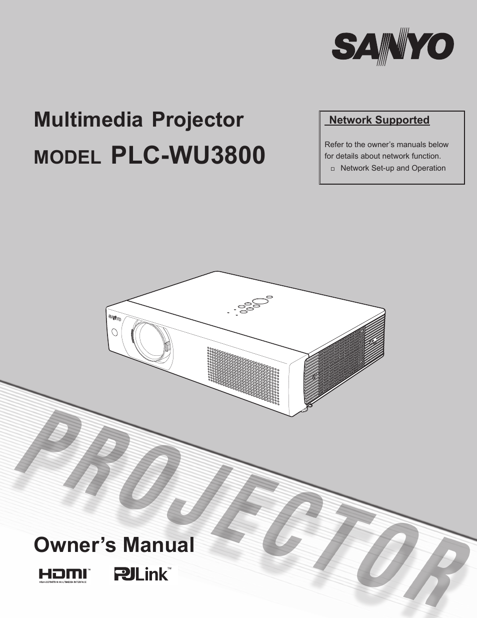 Sanyo PLC-WU3800 User Manual | 83 pages