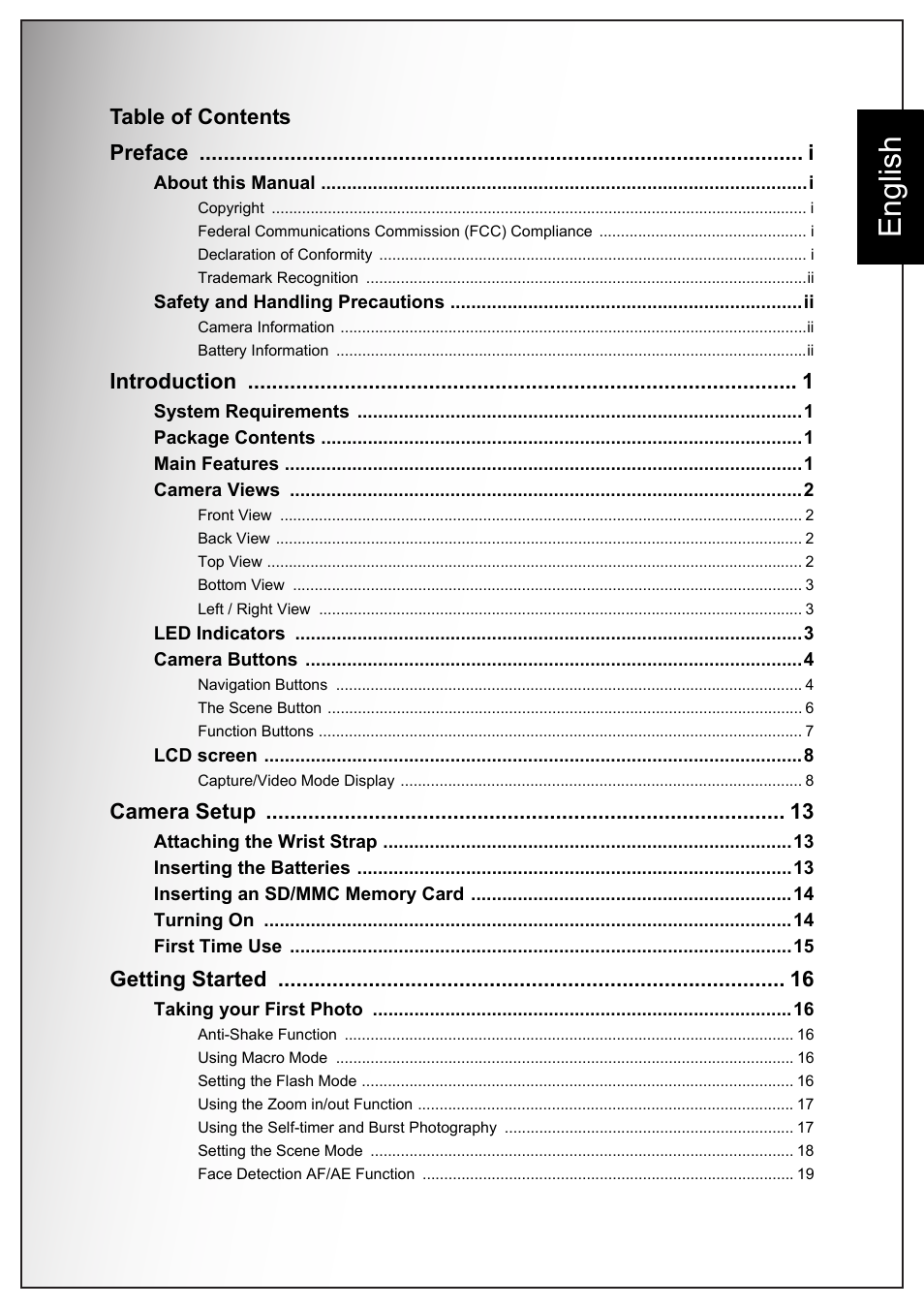 English | Sanyo VPC S770 User Manual | Page 11 / 63